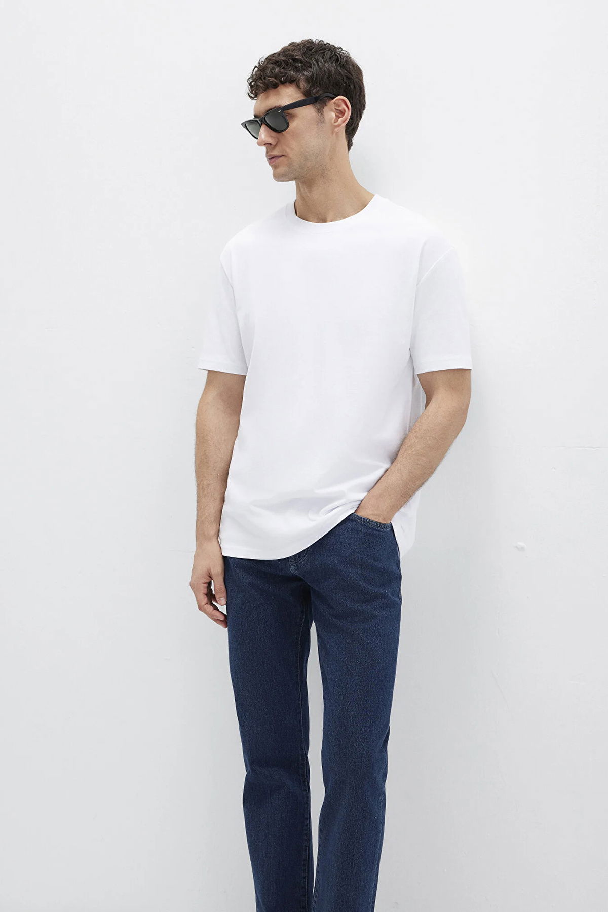 Mavi Erkek Bisiklet Yaka Basic T-Shirt M0611596 Beyaz - 2