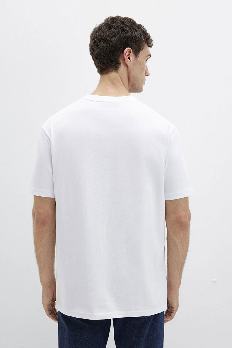 Mavi Erkek Bisiklet Yaka Basic T-Shirt M0611596 Beyaz - 4