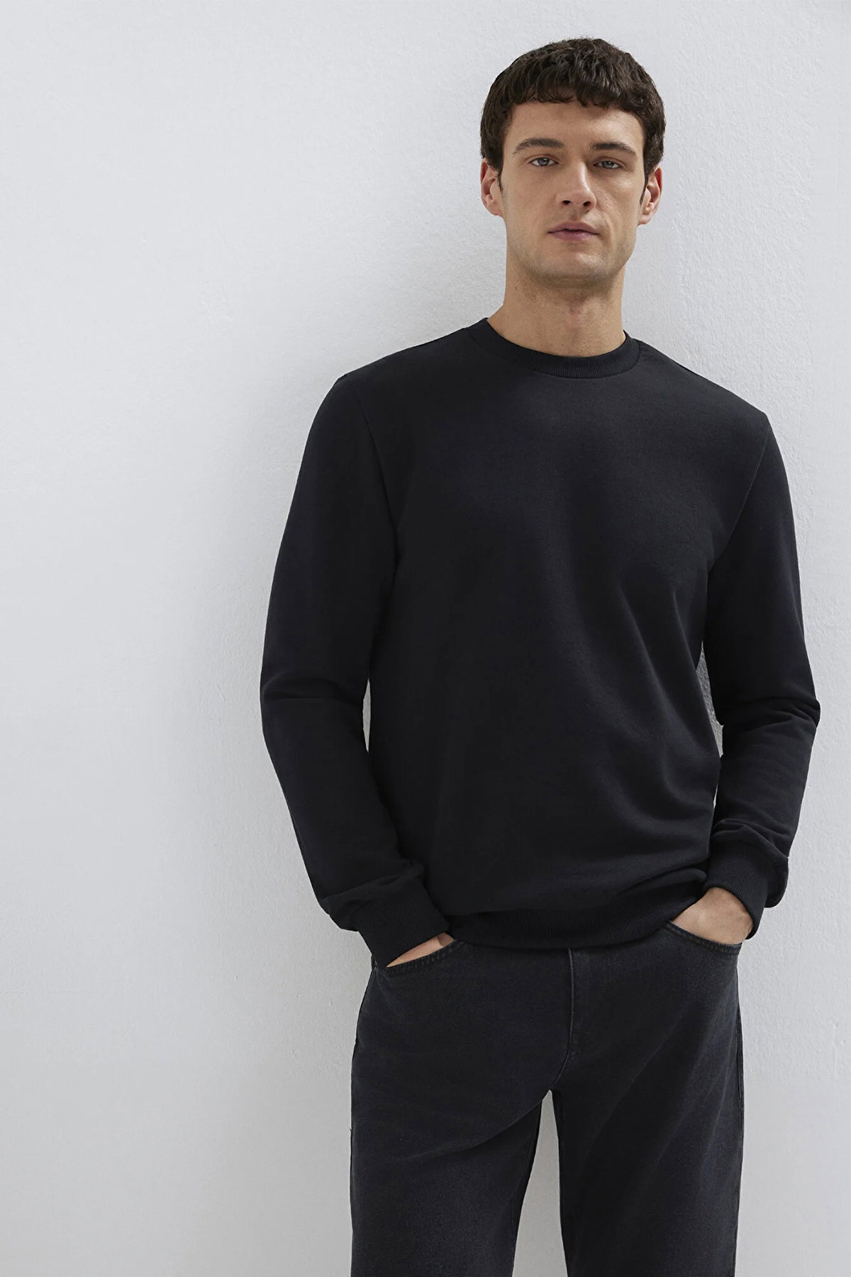 Mavi Erkek Bisiklet Yaka Sweatshirt M0S10457 Siyah - 1