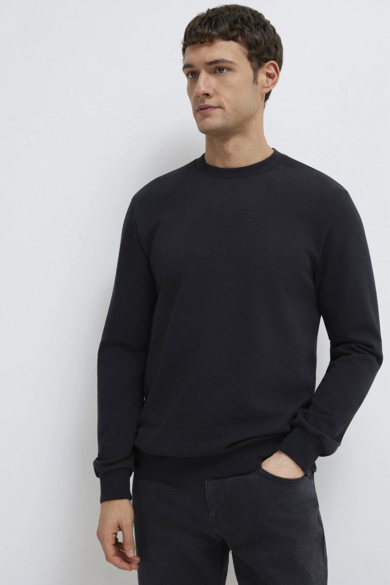 Mavi Erkek Bisiklet Yaka Sweatshirt M0S10457 Siyah - 2