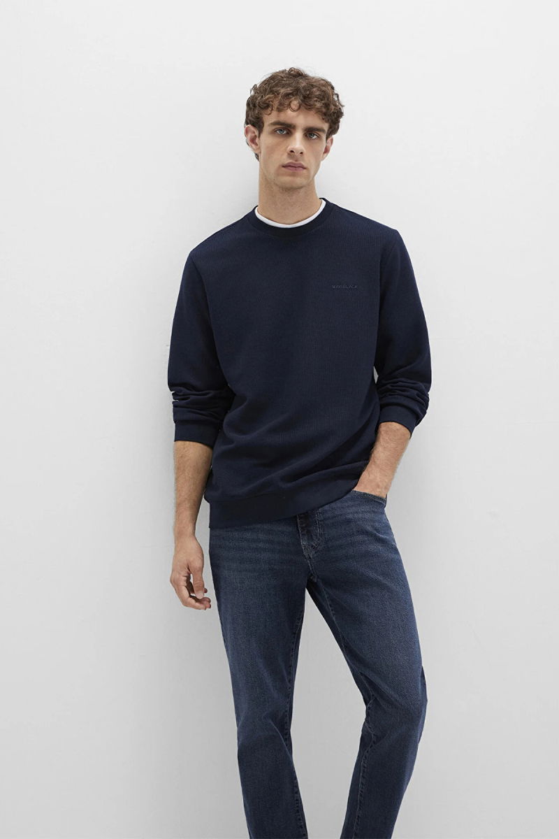 Mavi Erkek Bisiklet Yaka Uzun Kollu Sweatshirt M0S10480 Lacivert - 1