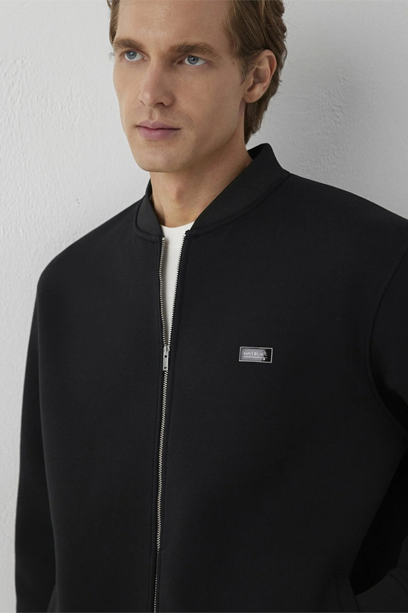 Mavi Erkek Black Fermuarlı Sweatshirt Siyah - 2