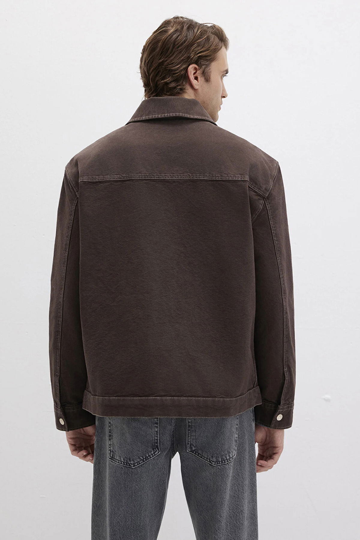 Mavi Erkek Cep Detaylı Gömlek M0211779 Kahverengi - 4