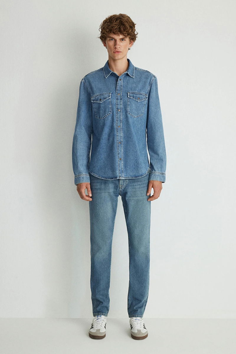 Mavi Erkek Denim Jean Gömlek M0210909 Mavi - 2