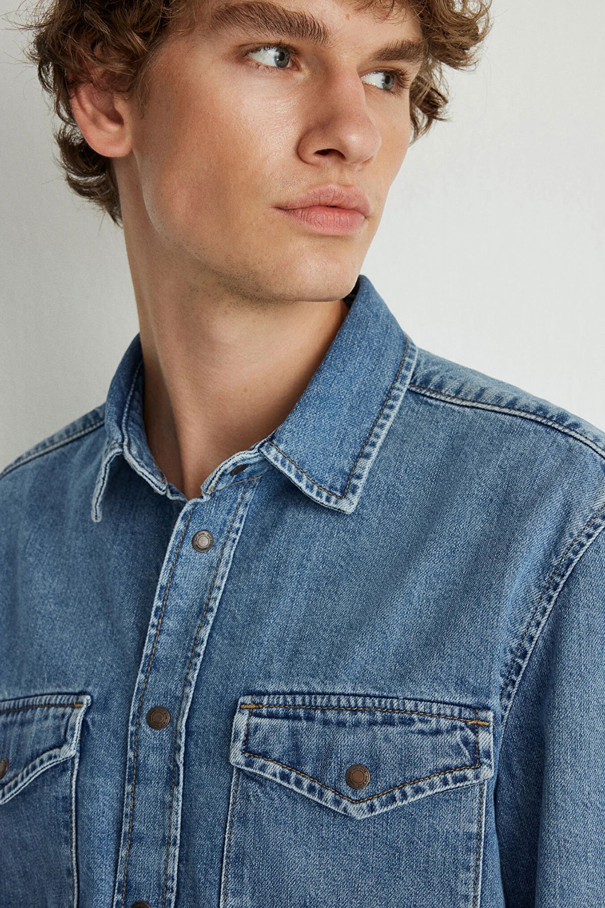 Mavi Erkek Denim Jean Gömlek M0210909 Mavi - 4