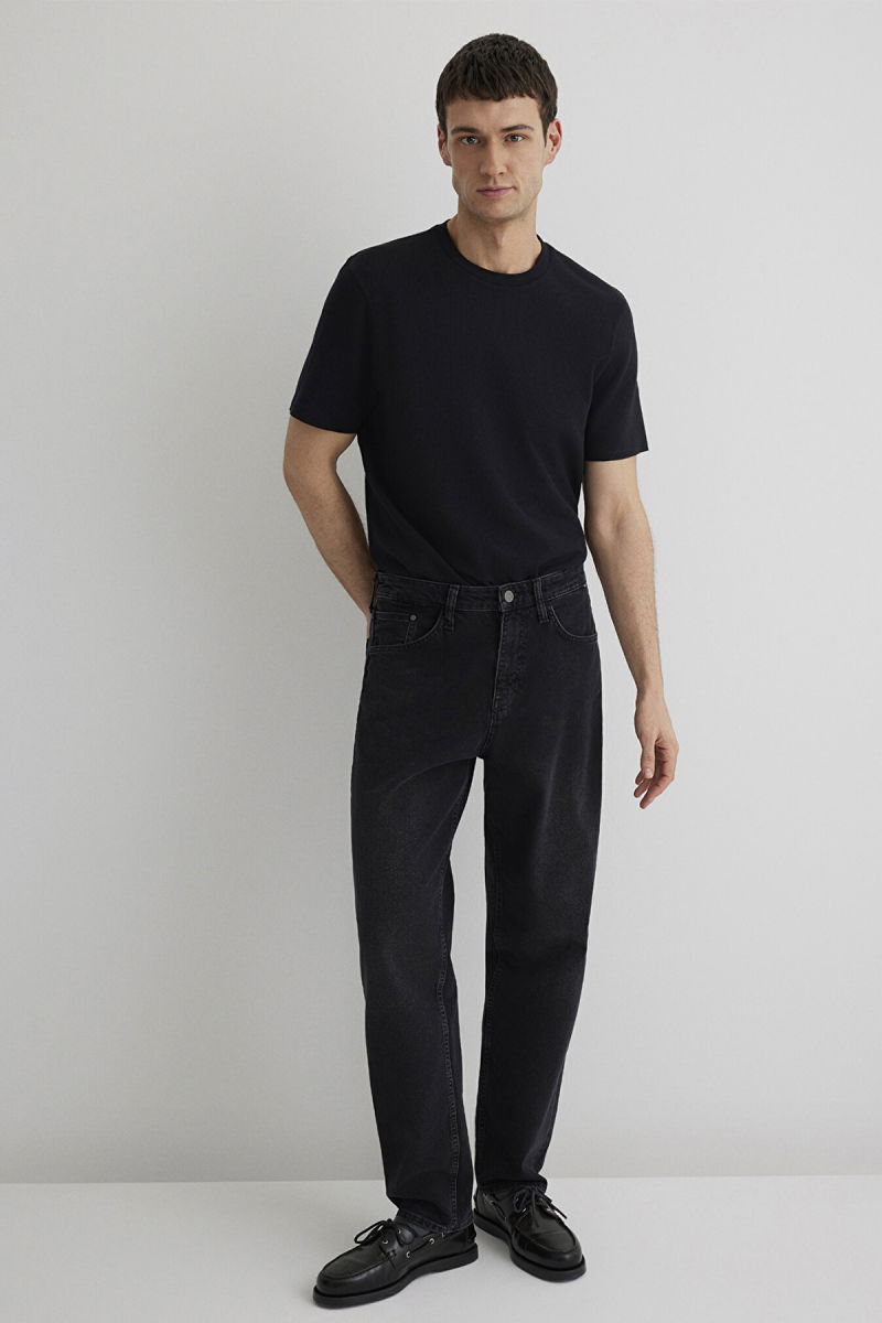 Mavi Erkek Dokulu Basic T-Shirt M0610277 Siyah - 2