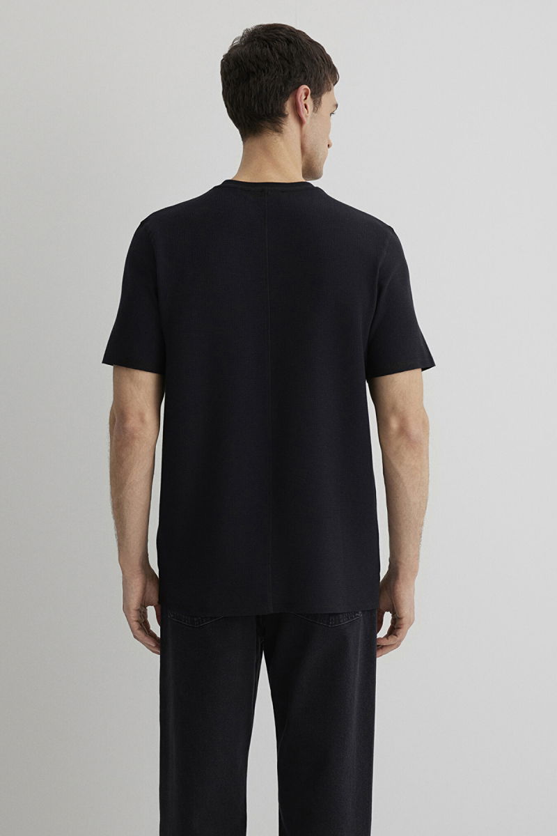 Mavi Erkek Dokulu Basic T-Shirt M0610277 Siyah - 4