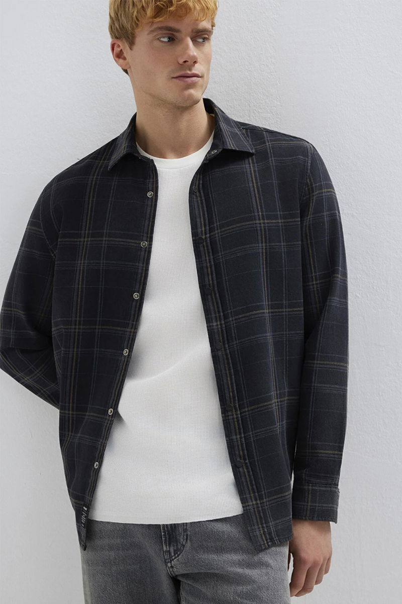 Mavi Erkek Ekoseli %100 Pamuk Gömlek M0210806 Walnut Check - 2