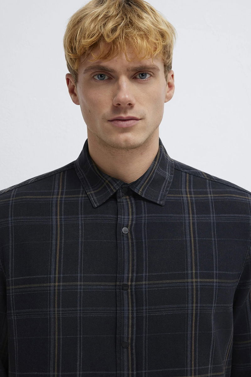 Mavi Erkek Ekoseli %100 Pamuk Gömlek M0210806 Walnut Check - 4