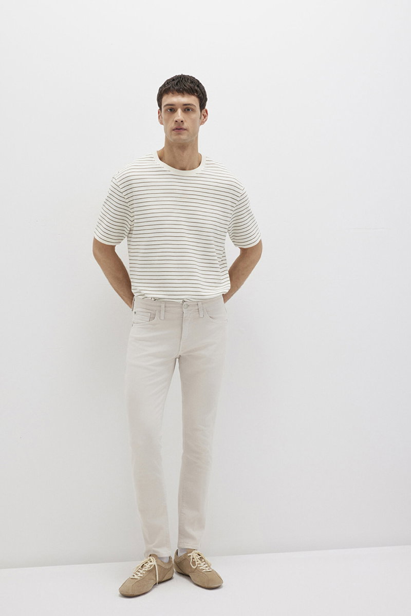 Mavi Erkek Jake Comfort Gabardin Pantolon M0042222763 Ekru - Mavi