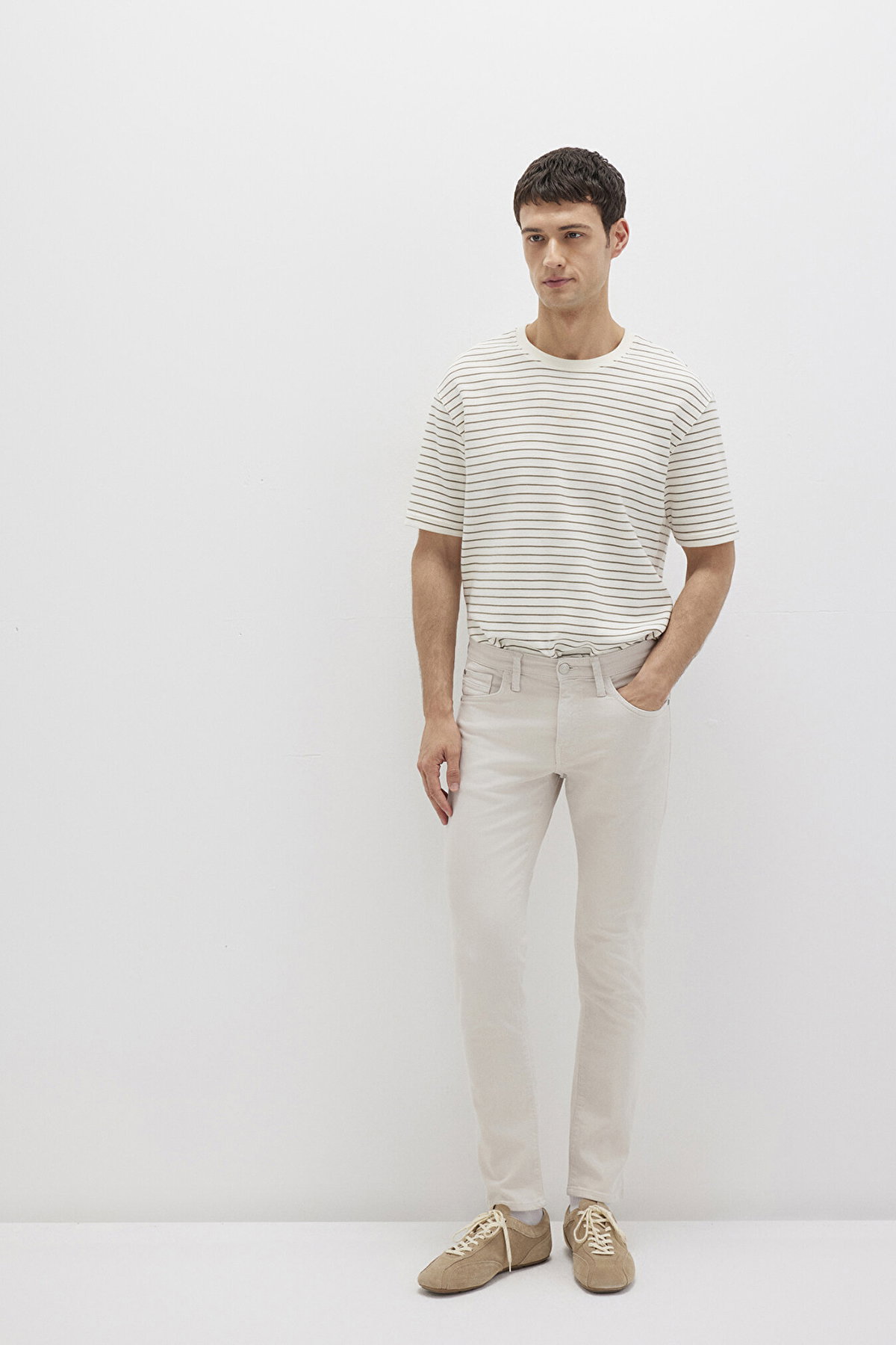 Mavi Erkek Jake Comfort Gabardin Pantolon M0042222763 Ekru - 2