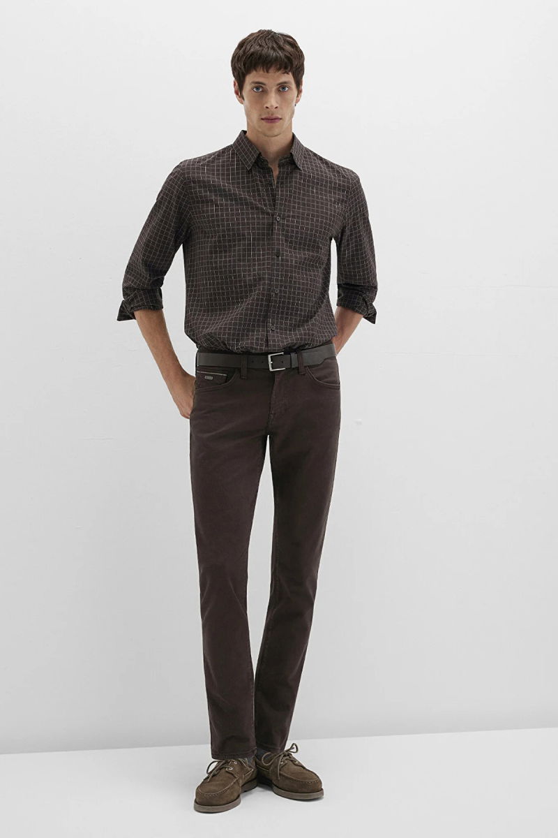 Mavi Erkek Jake Gabardin Pantolon M0042290686 Kahverengi - Mavi