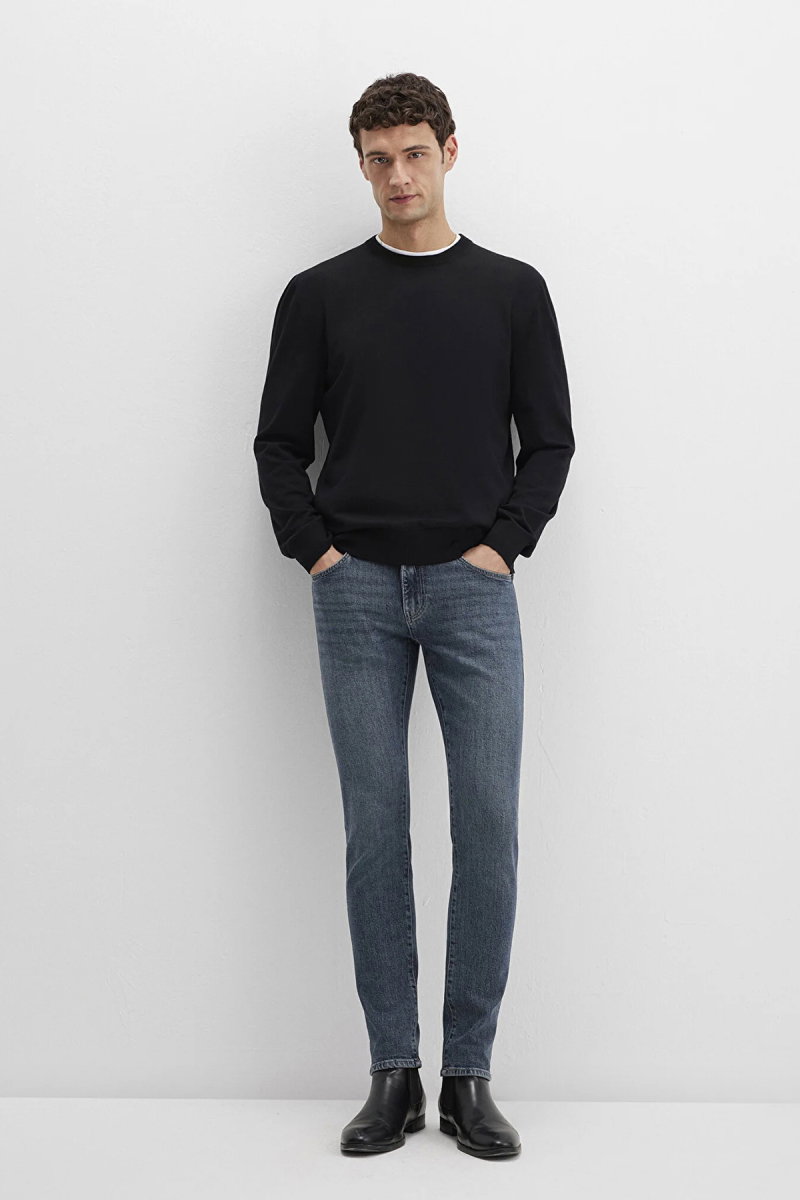 Mavi Erkek James Gabardin Pantolon M0042489342 Koyu Mavi - Mavi
