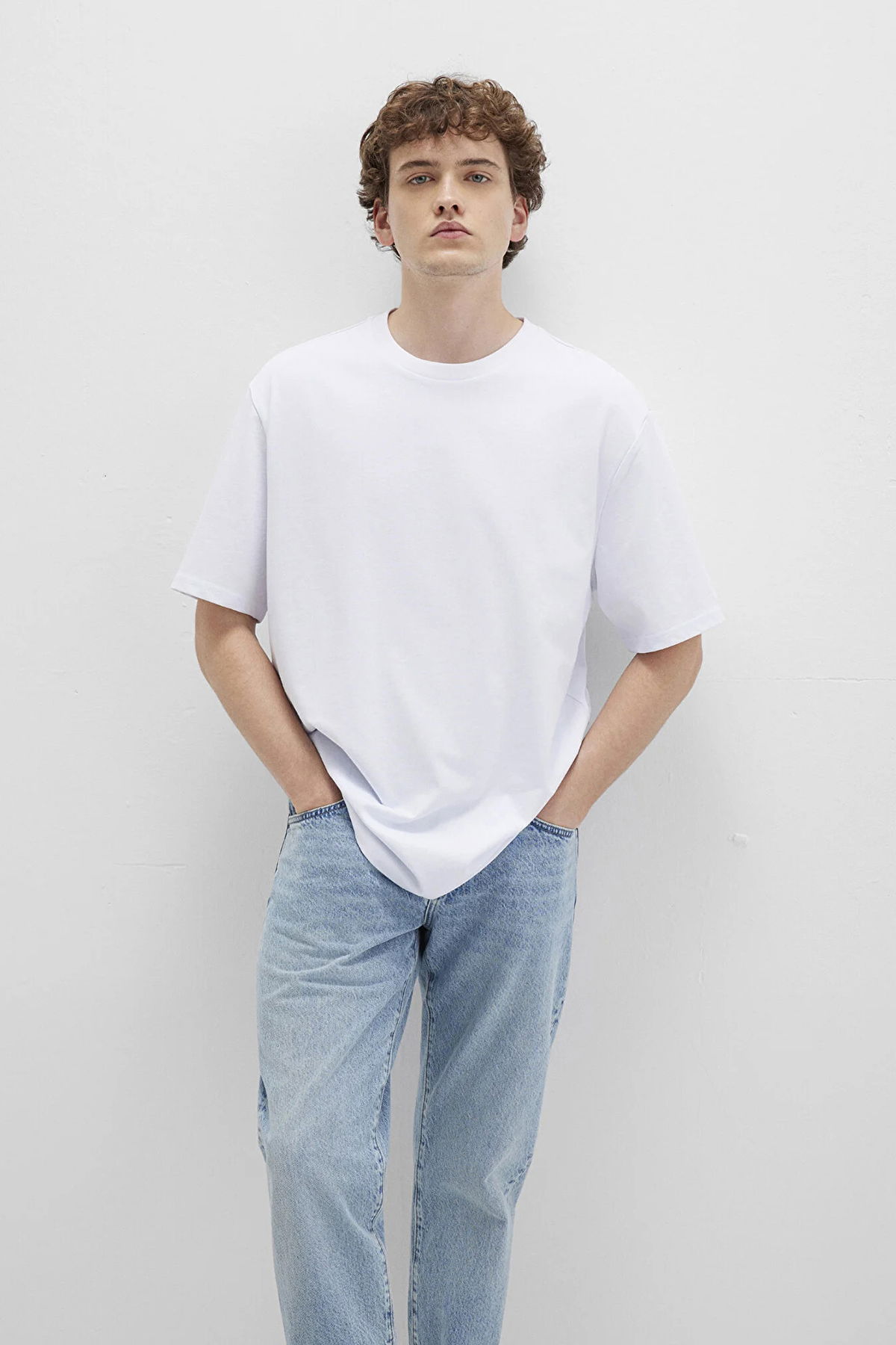 Mavi Erkek Kısa Kollu %100 Pamuk T-Shirt M0611924 Beyaz - 1