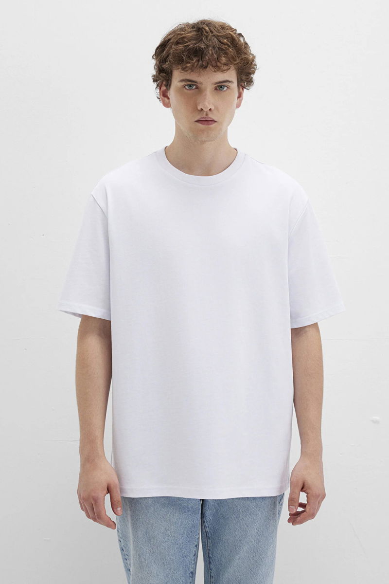 Mavi Erkek Kısa Kollu %100 Pamuk T-Shirt M0611924 Beyaz - 3