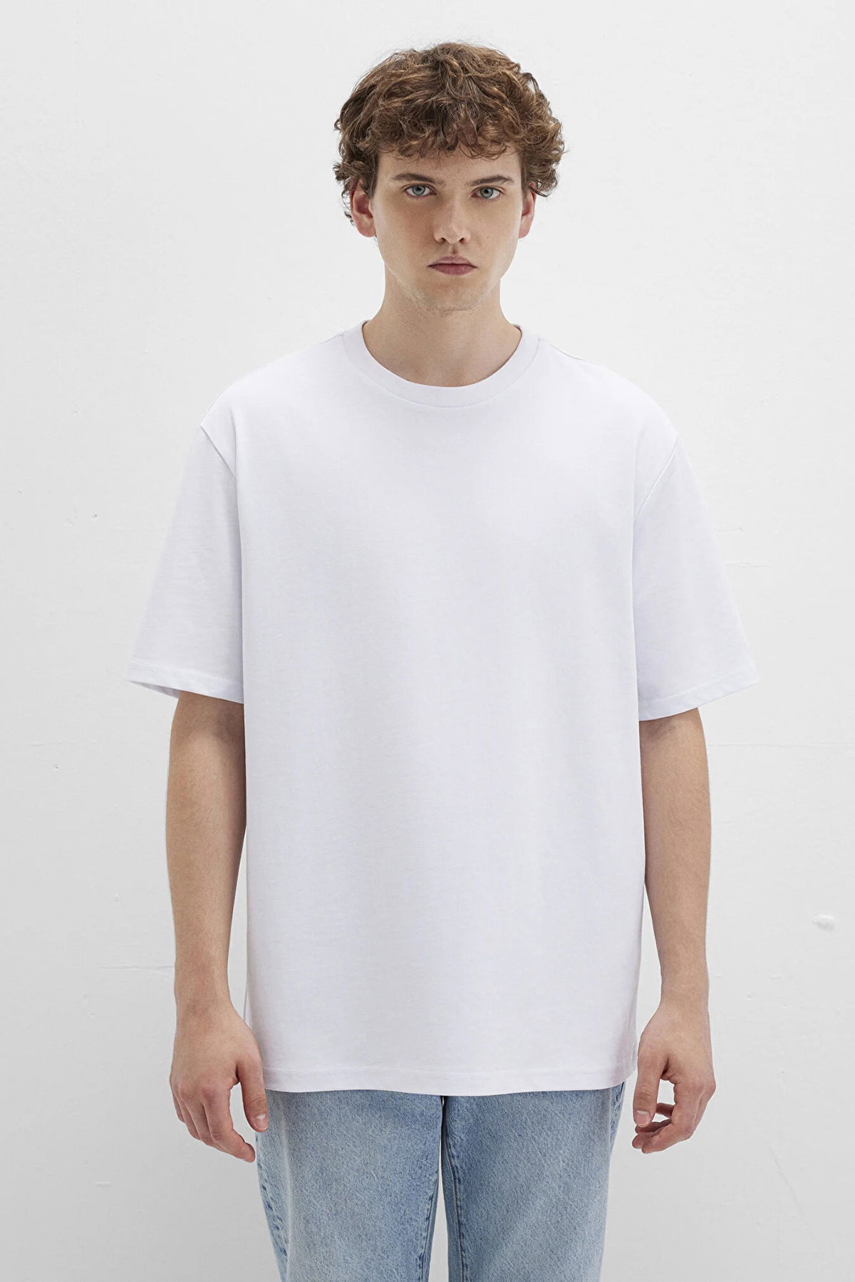 Mavi Erkek Kısa Kollu %100 Pamuk T-Shirt M0611924 Beyaz - 3