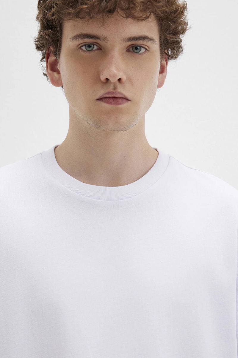 Mavi Erkek Kısa Kollu %100 Pamuk T-Shirt M0611924 Beyaz - 4