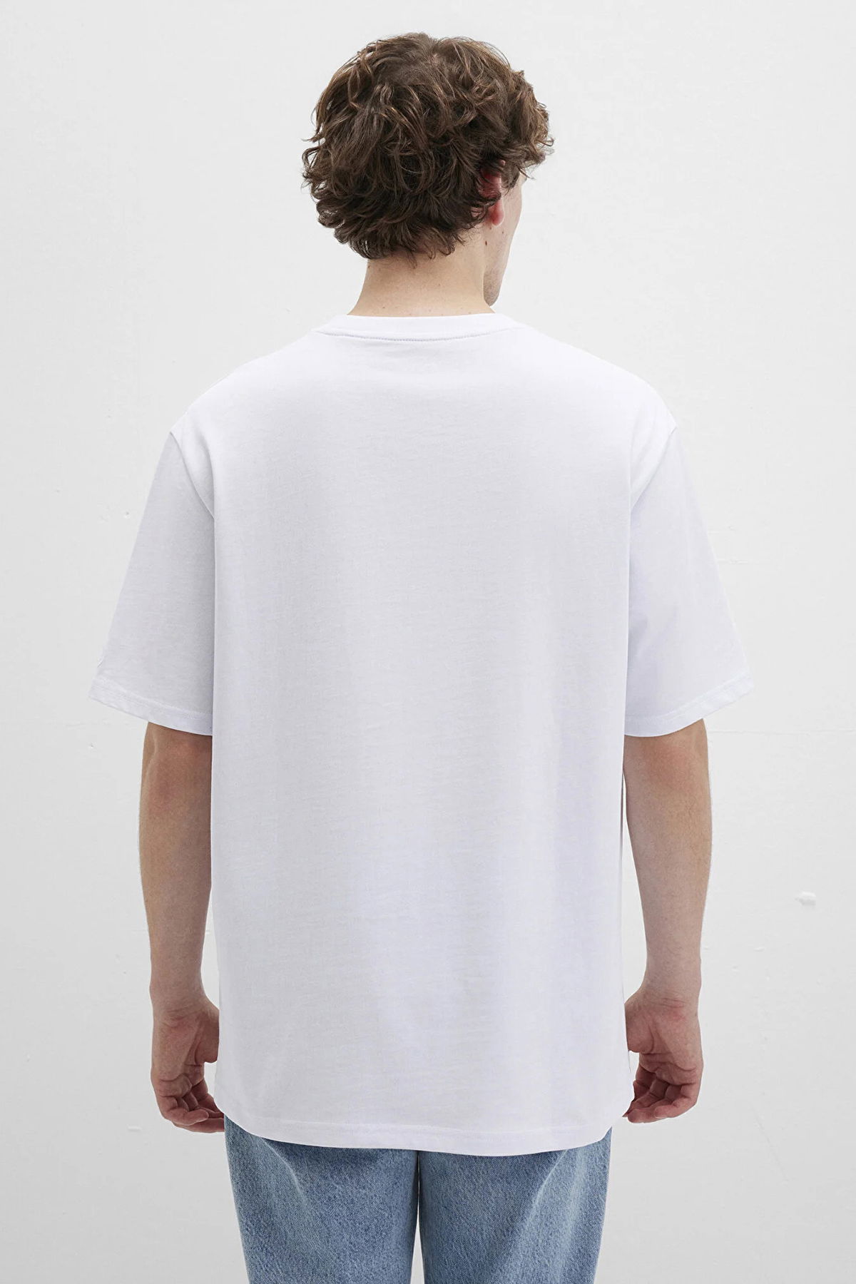 Mavi Erkek Kısa Kollu %100 Pamuk T-Shirt M0611924 Beyaz - 5