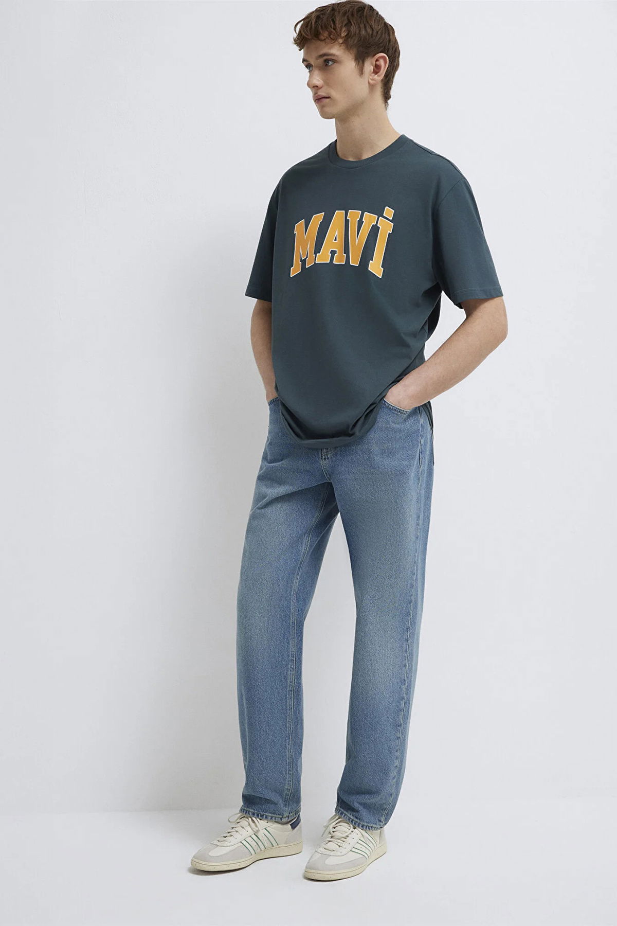 Mavi Erkek Logo Baskılı %100 Pamuk T-Shirt M0611711 Yosun - 2