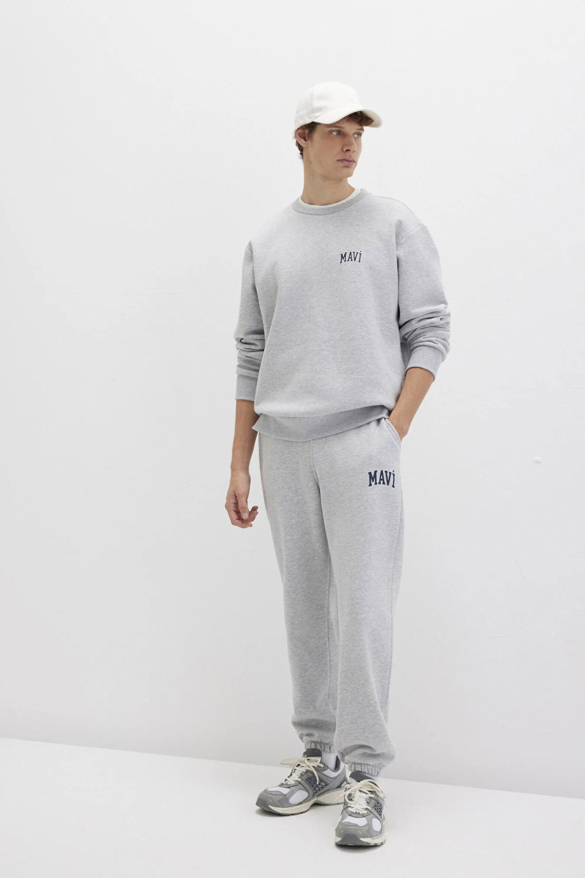 Mavi Erkek Logo Baskılı Eşofman Altı M0010207 Gri Melanj - 2