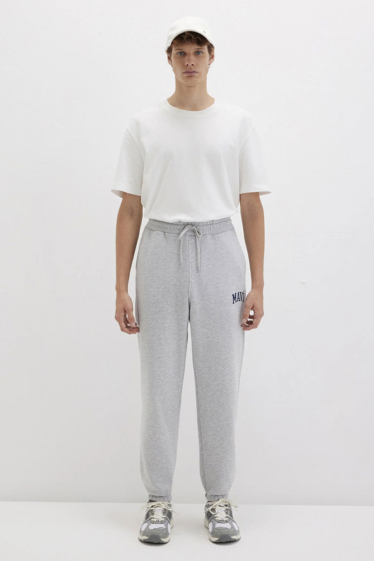 Mavi Erkek Logo Baskılı Eşofman Altı M0010207 Gri Melanj - 3