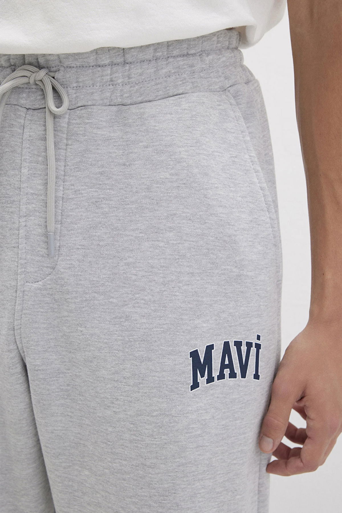 Mavi Erkek Logo Baskılı Eşofman Altı M0010207 Gri Melanj - 4