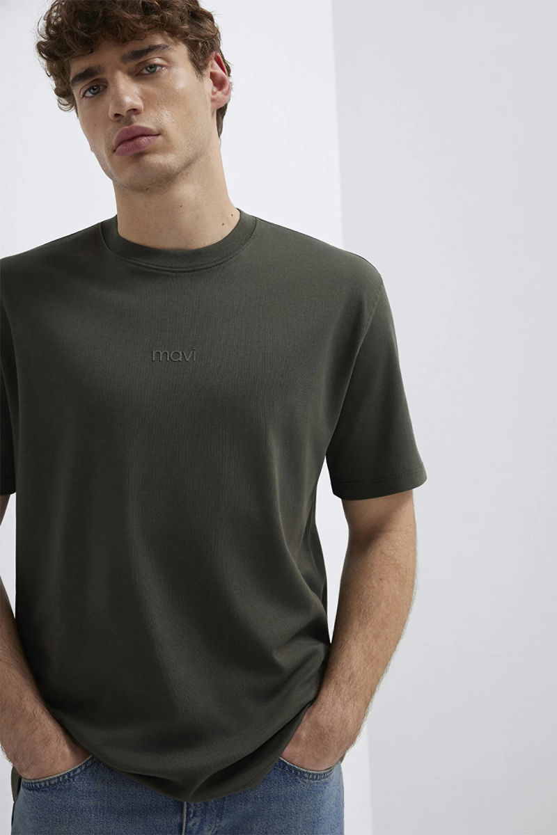 Mavi Erkek Logo Baskılı İnterlok T-Shirt M0613102 Beluga - Mavi