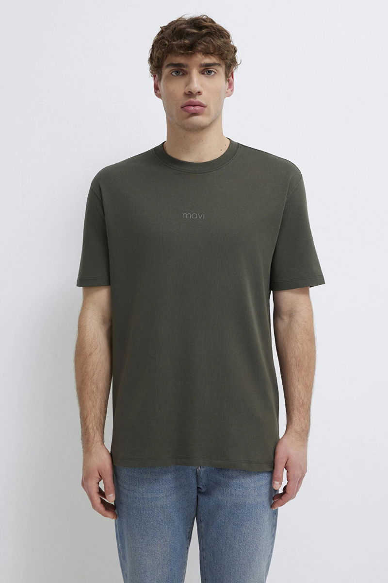 Mavi Erkek Logo Baskılı İnterlok T-Shirt M0613102 Beluga - 4