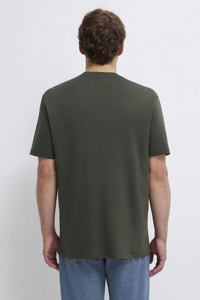 Mavi Erkek Logo Baskılı İnterlok T-Shirt M0613102 Beluga - 5