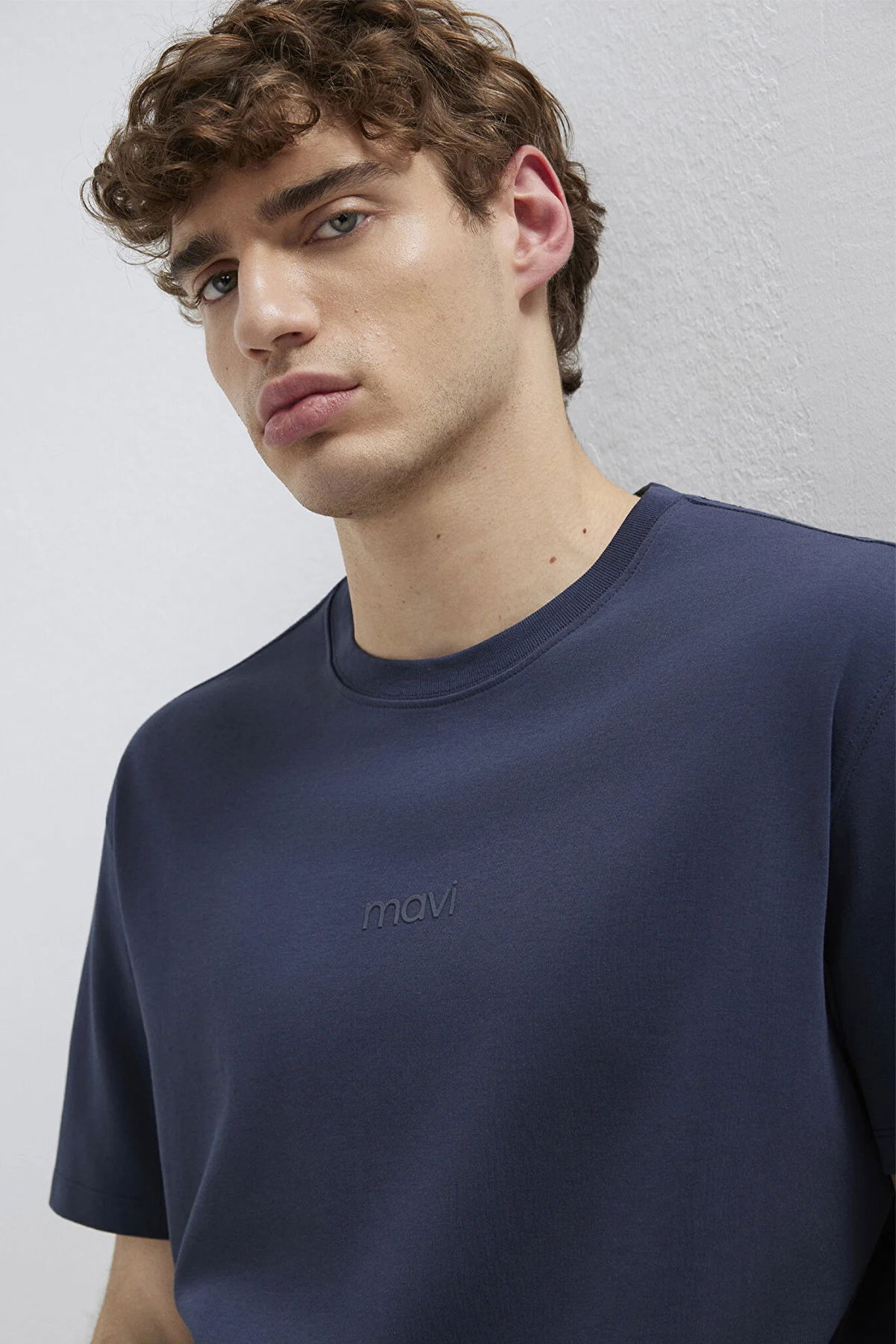 Mavi Erkek Logo Baskılı İnterlok T-Shirt M0613102 Gece Mavisi - 1
