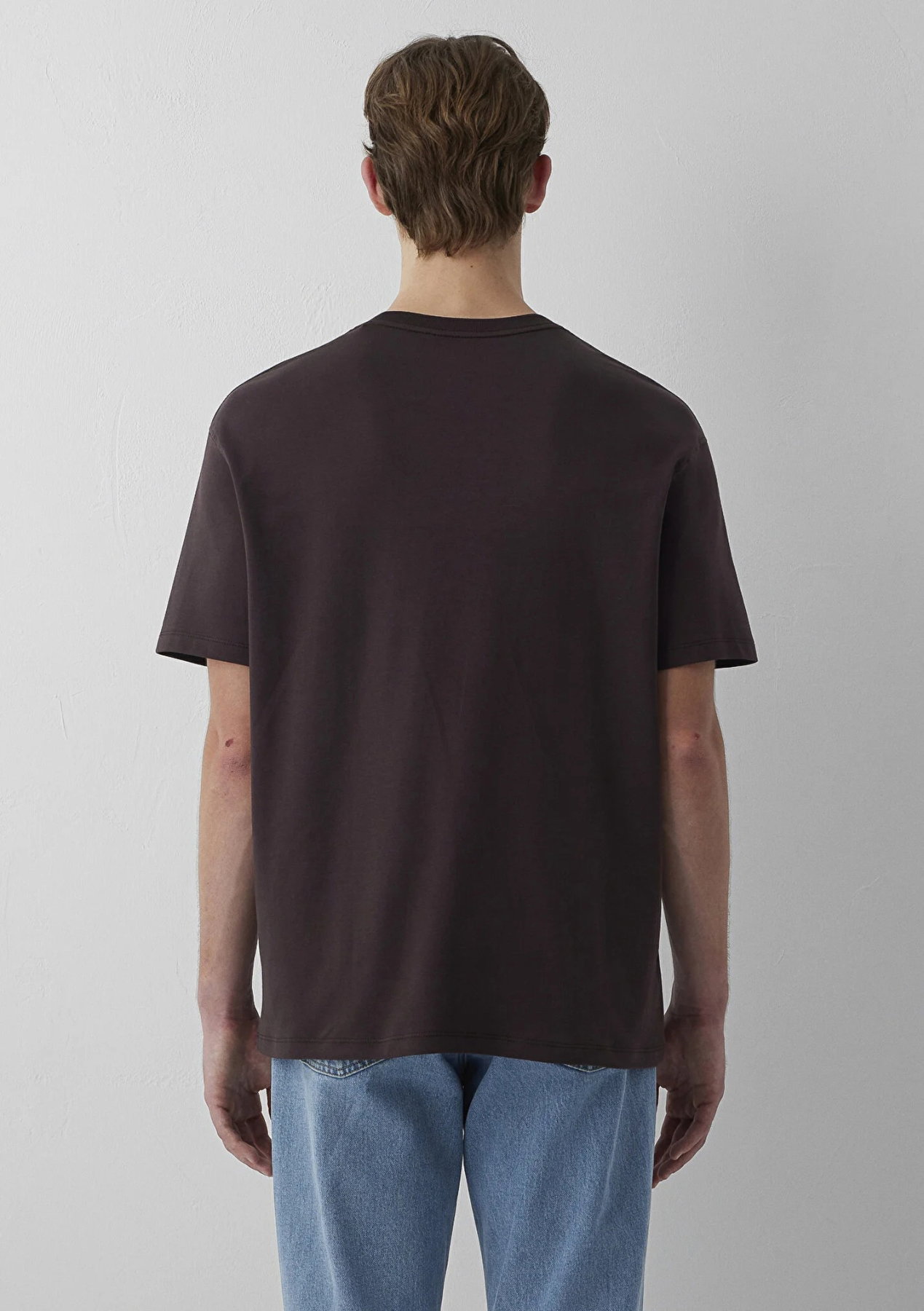 Mavi Erkek Logo Baskılı İnterlok T-Shirt M0613102 Kahverengi - 5