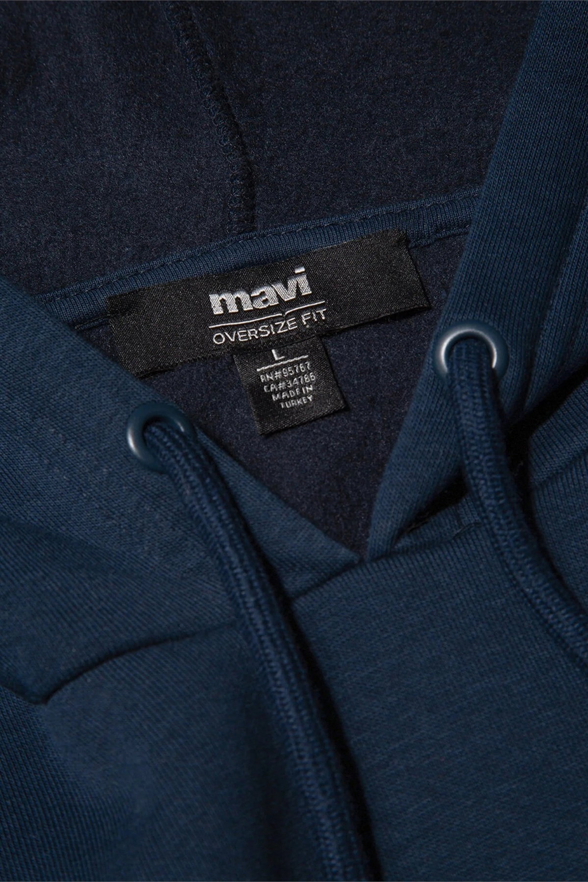 Mavi Erkek Logo Baskılı Kapüşonlu Sweatshirt Gece Lacivert - 4