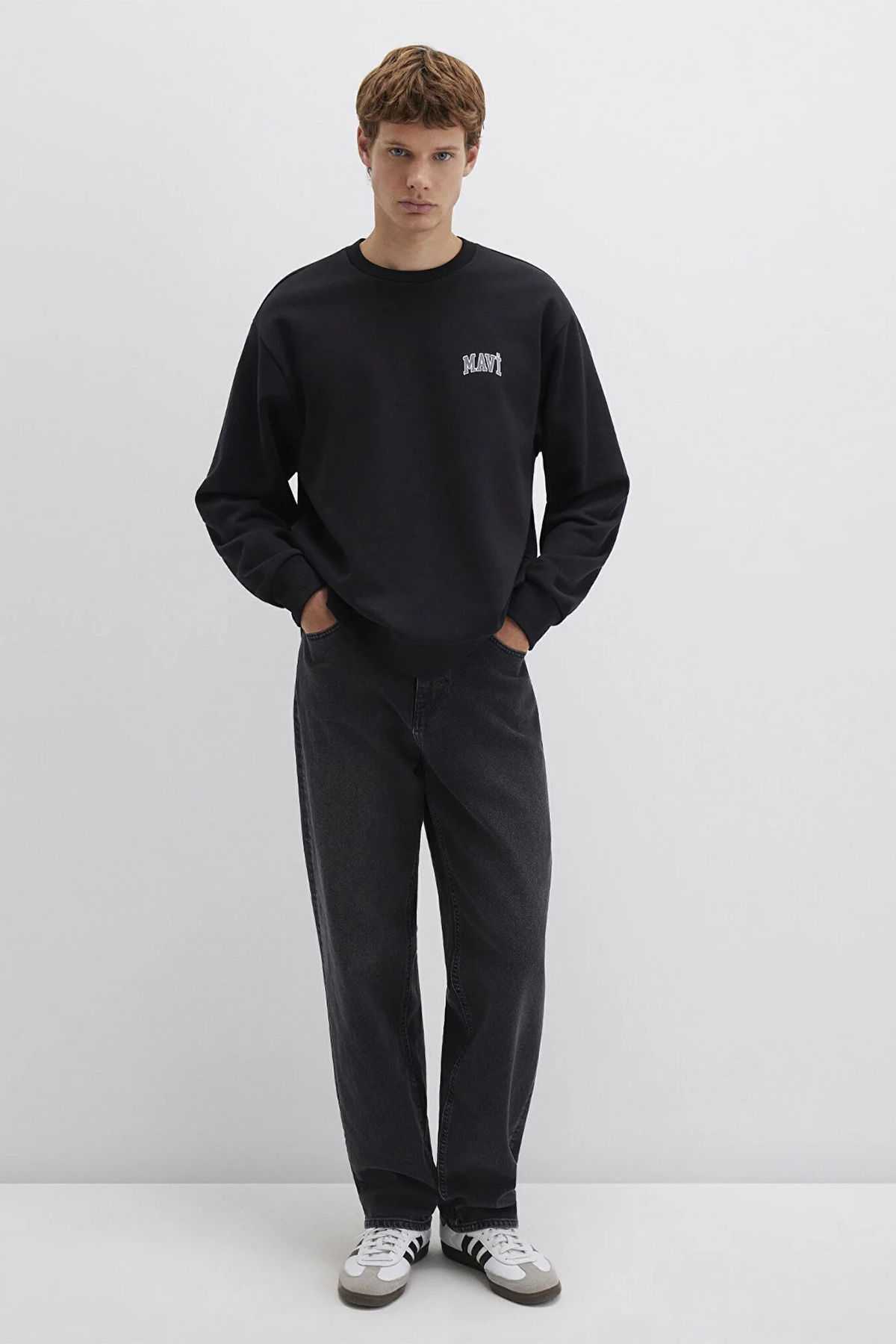Mavi Erkek Logo Baskılı Sweatshirt M0611716 Siyah - 2