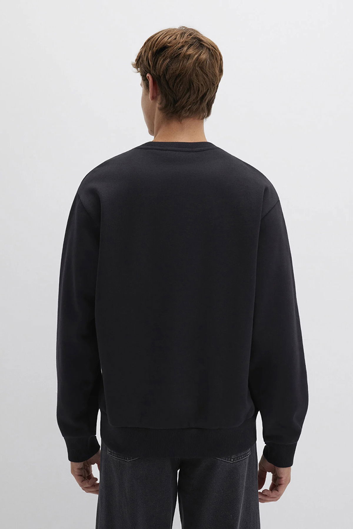 Mavi Erkek Logo Baskılı Sweatshirt M0611716 Siyah - 4