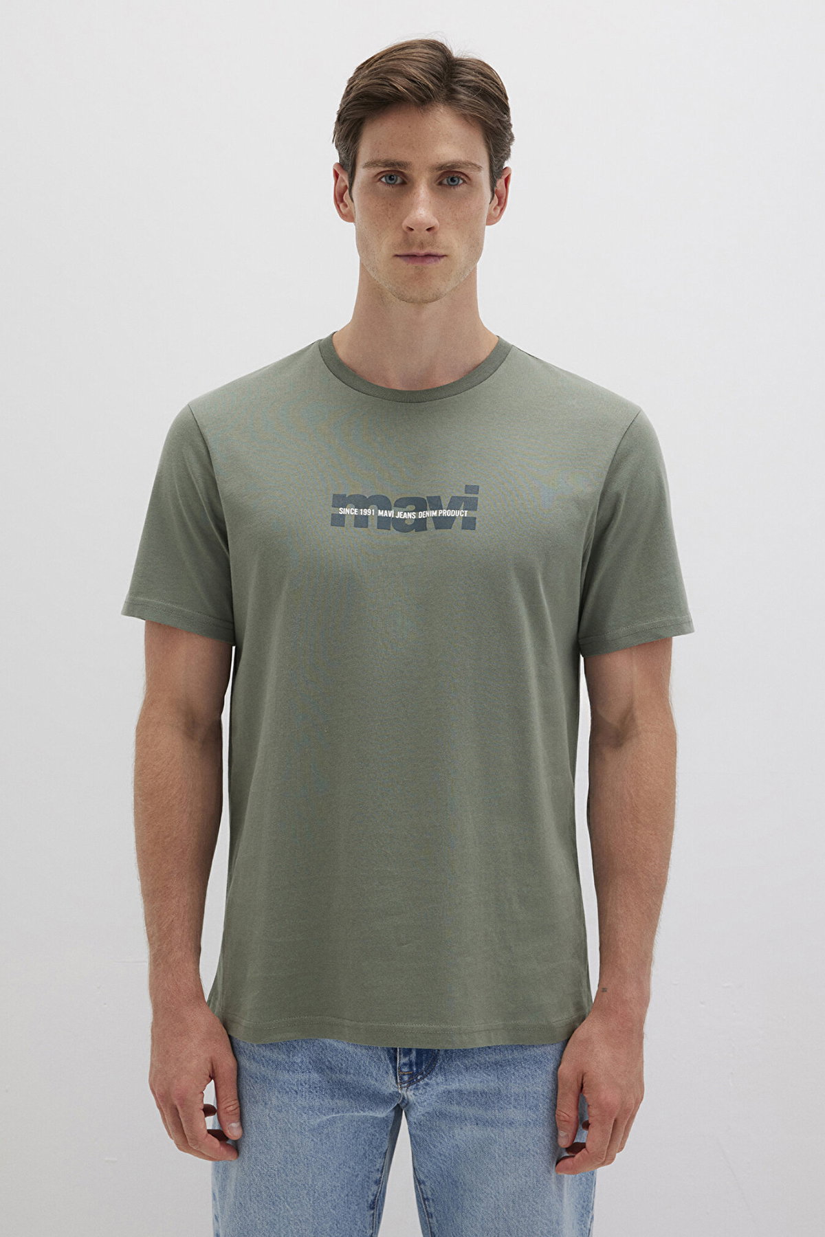 Mavi Erkek Logo Baskılı T-Shirt M0610943 A.Haki - 3