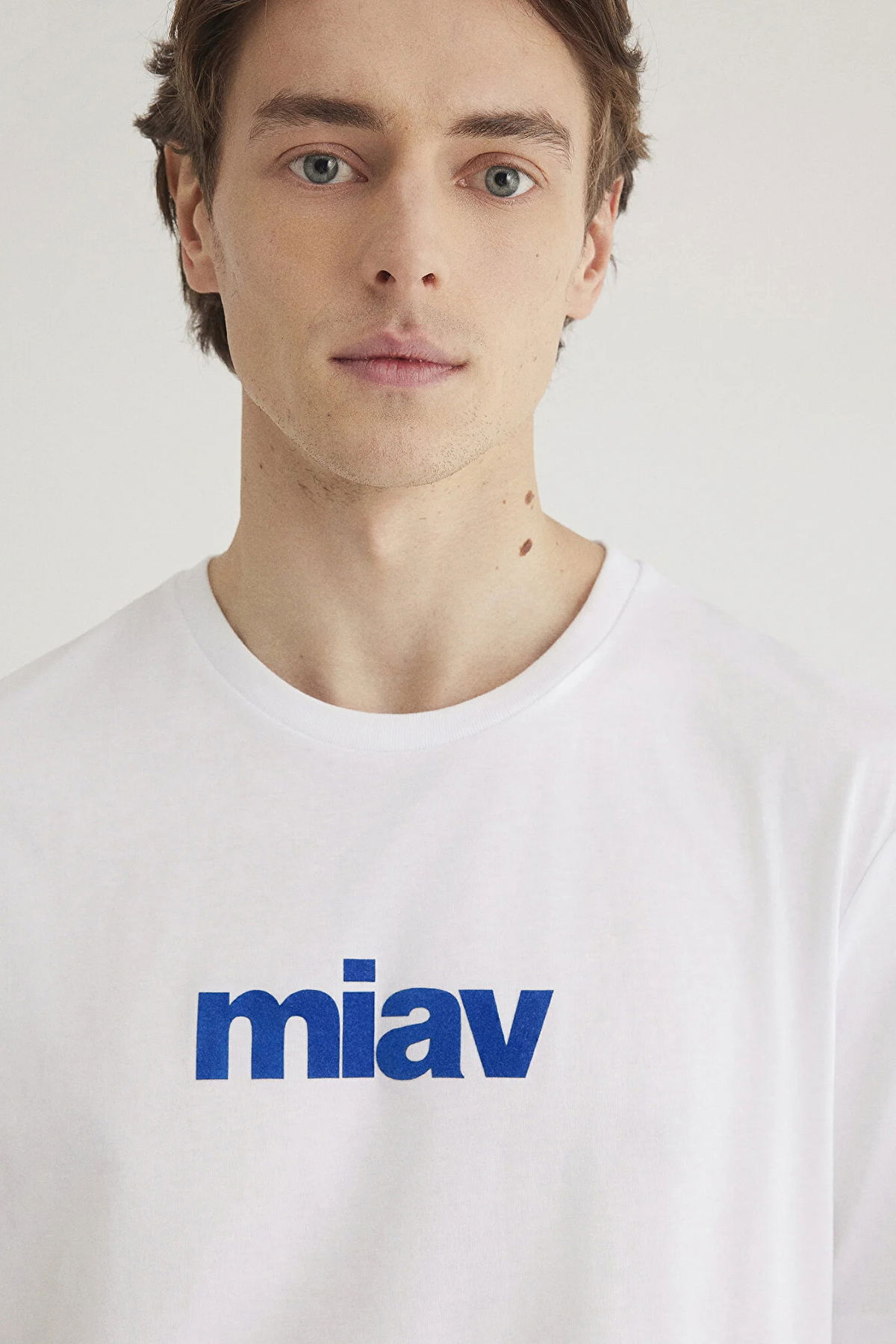 Mavi Erkek Miav Baskılı T-Shirt M067153-620 Beyaz - 1