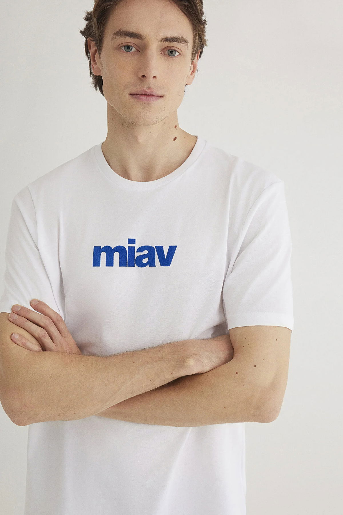 Mavi Erkek Miav Baskılı T-Shirt M067153-620 Beyaz - 2