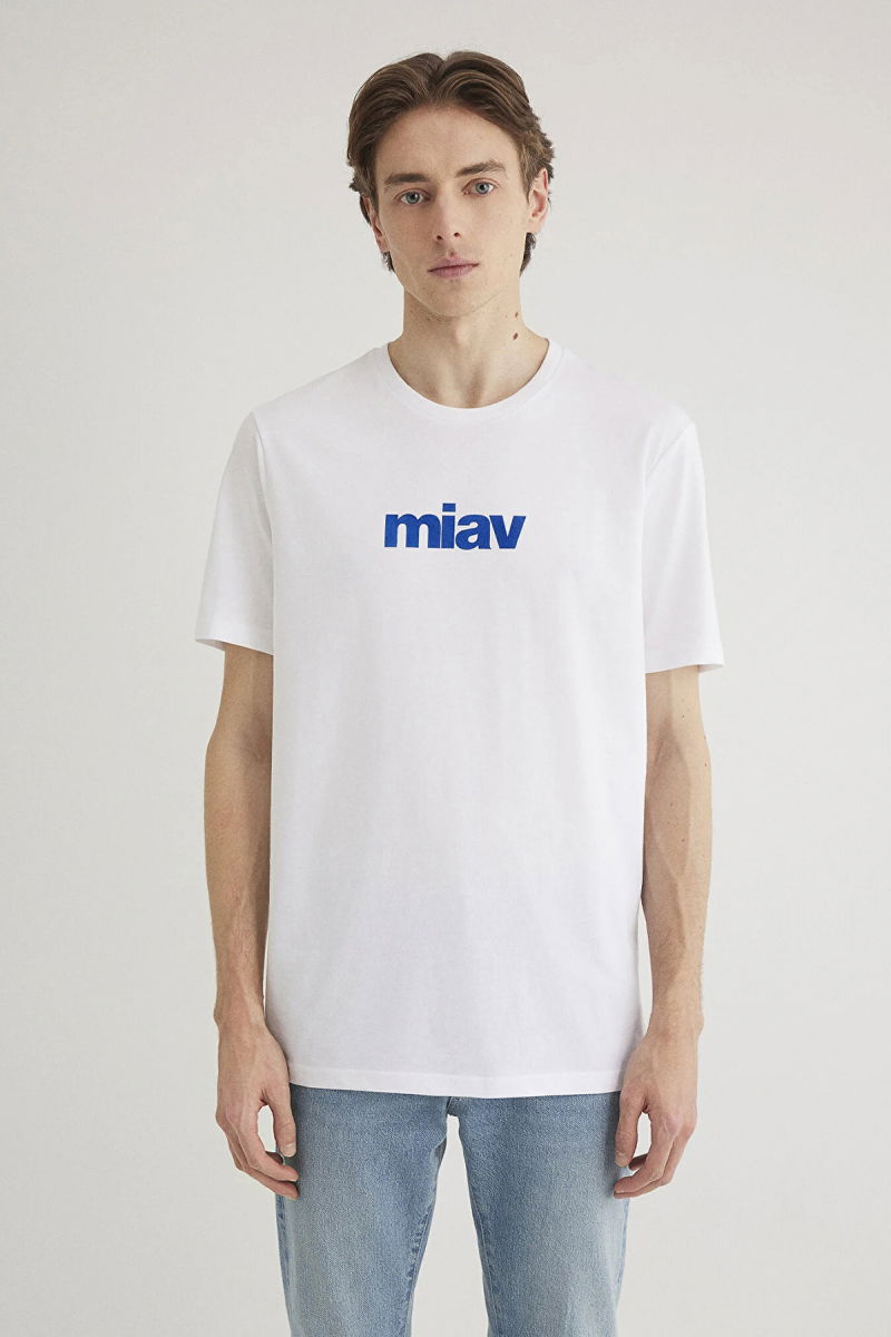 Mavi Erkek Miav Baskılı T-Shirt M067153-620 Beyaz - 3