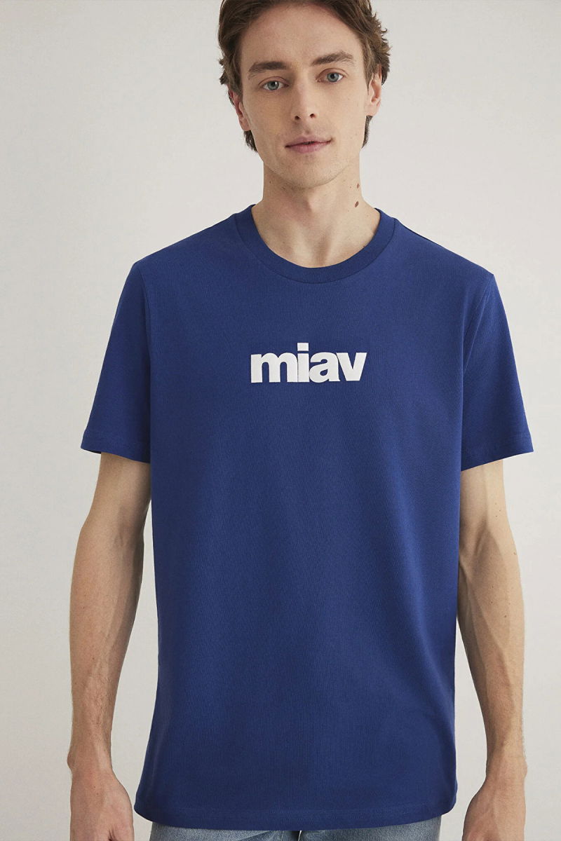 Mavi Erkek Miav Baskılı T-Shirt M067153-70722 Lacivert - 1