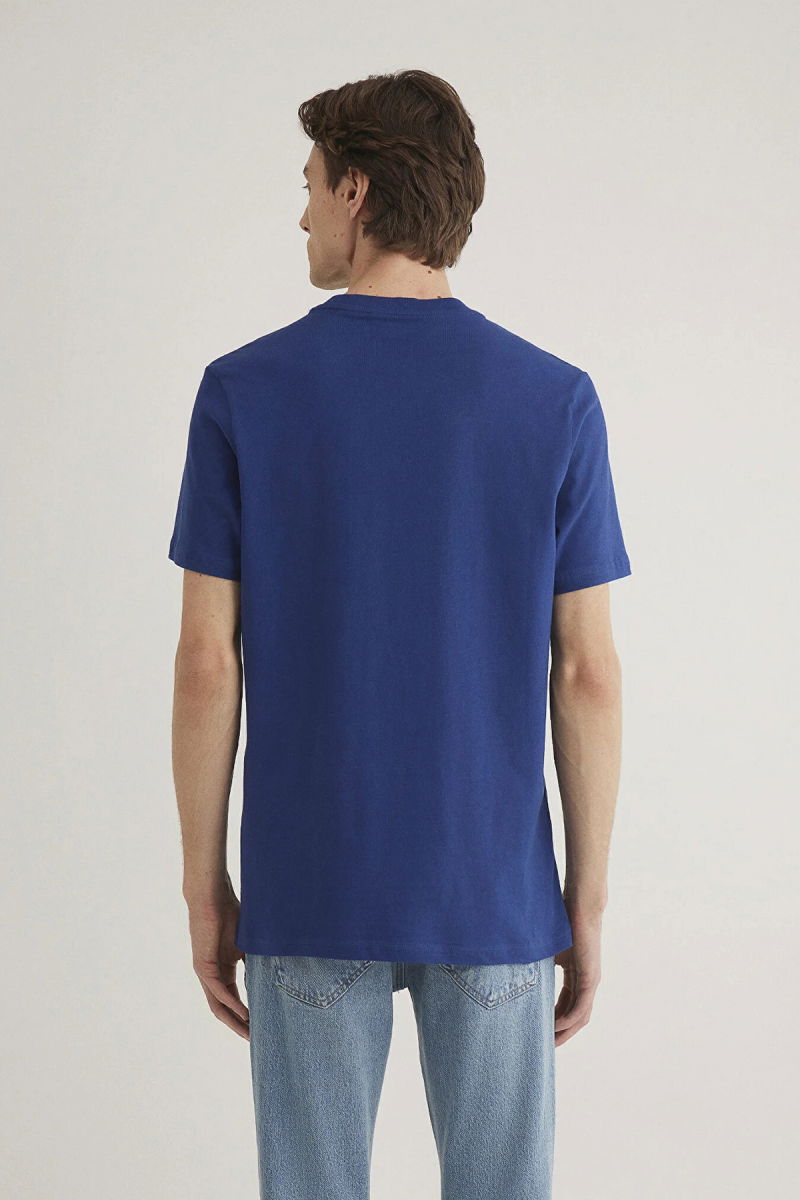 Mavi Erkek Miav Baskılı T-Shirt M067153-70722 Lacivert - 4