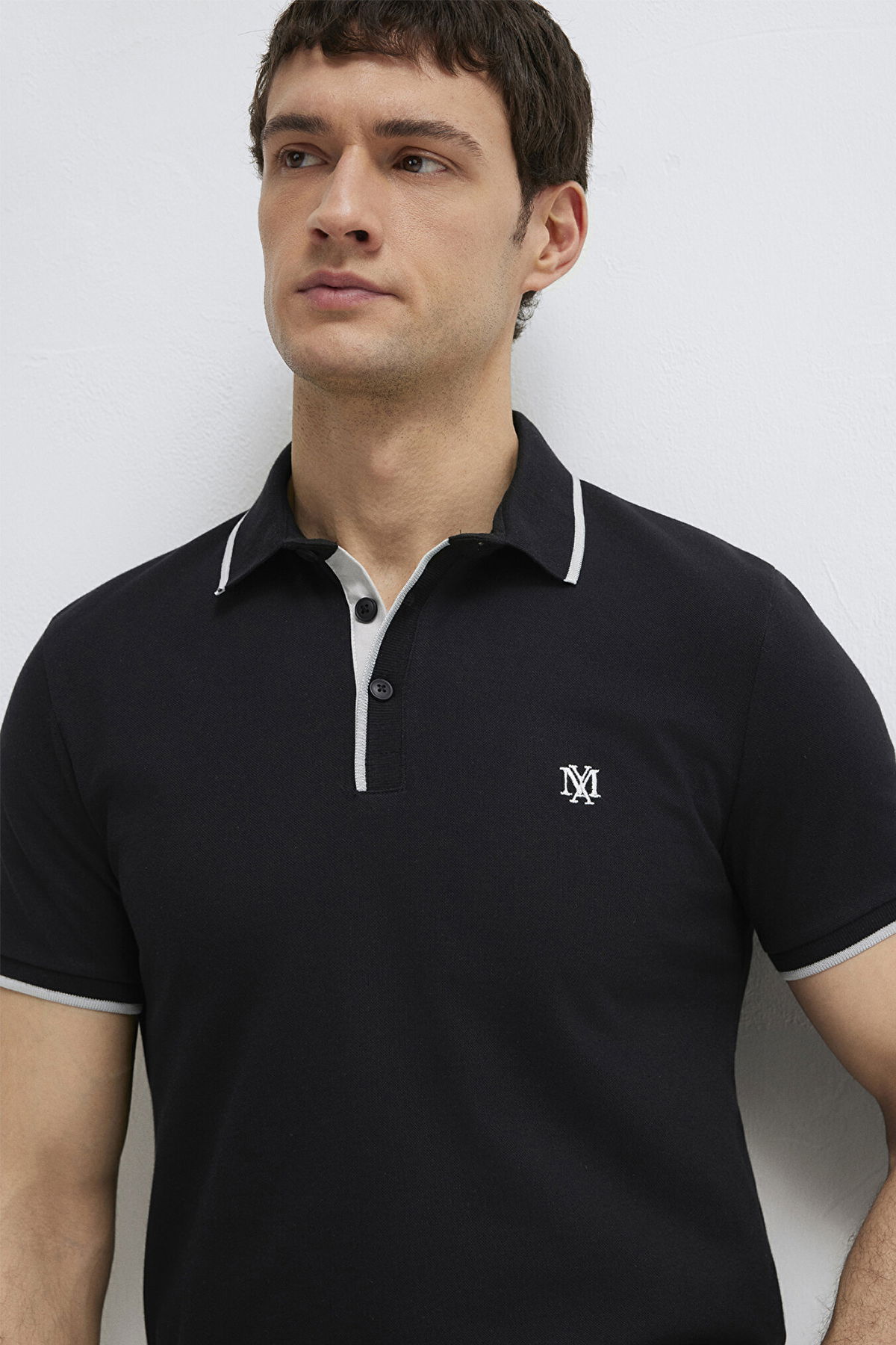 Mavi Erkek Mühür Logolu Polo T-Shirt M0613266 Siyah - 1