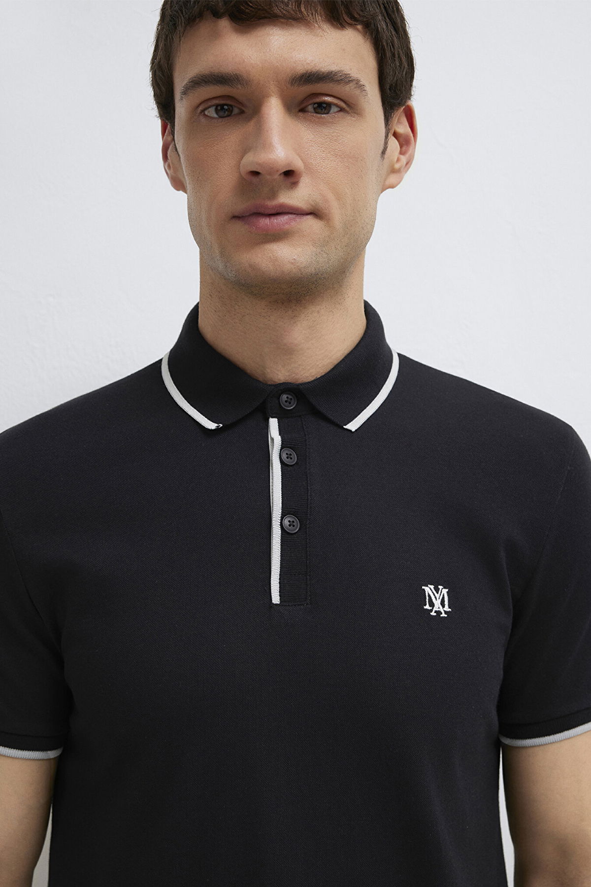 Mavi Erkek Mühür Logolu Polo T-Shirt M0613266 Siyah - 3