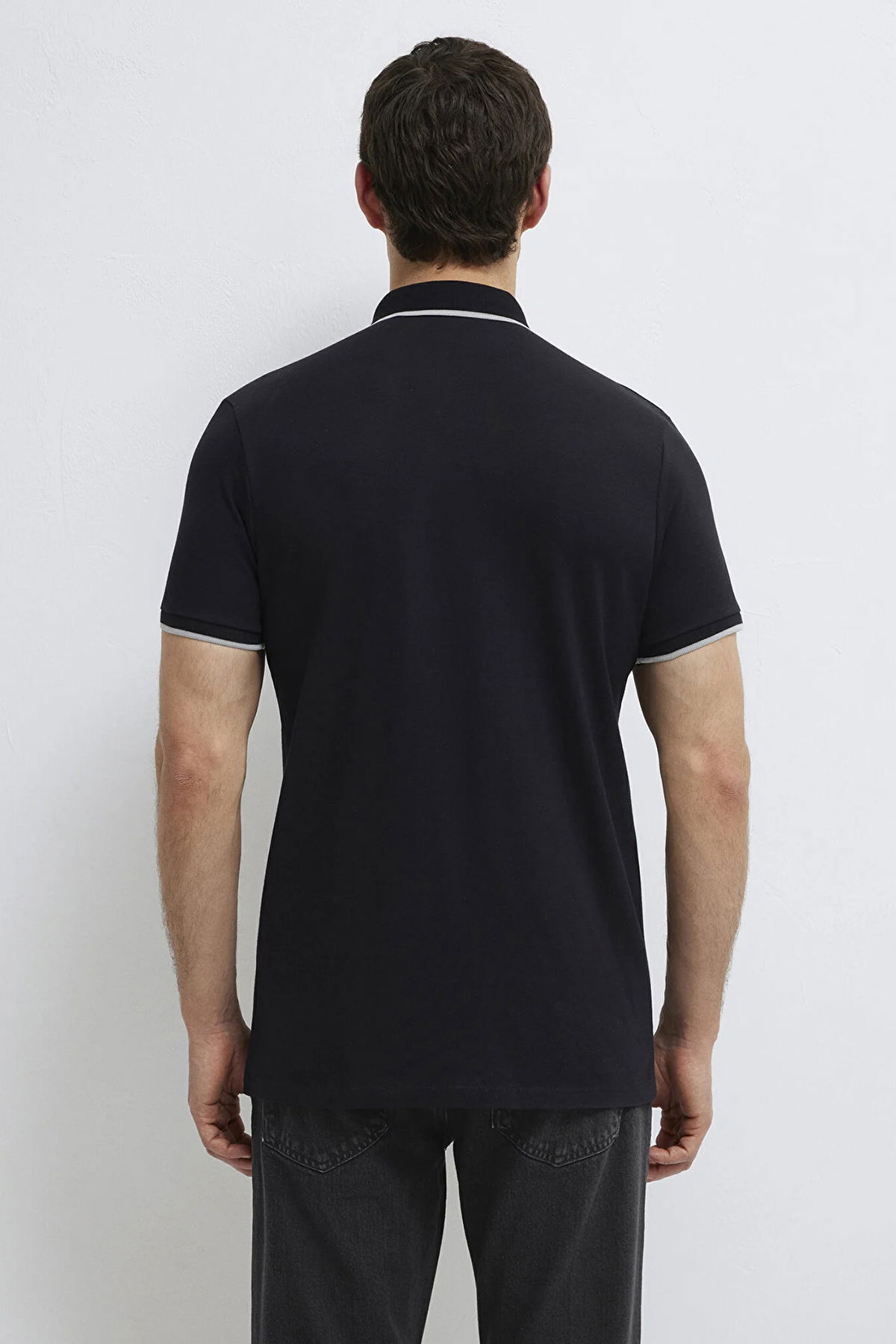 Mavi Erkek Mühür Logolu Polo T-Shirt M0613266 Siyah - 4