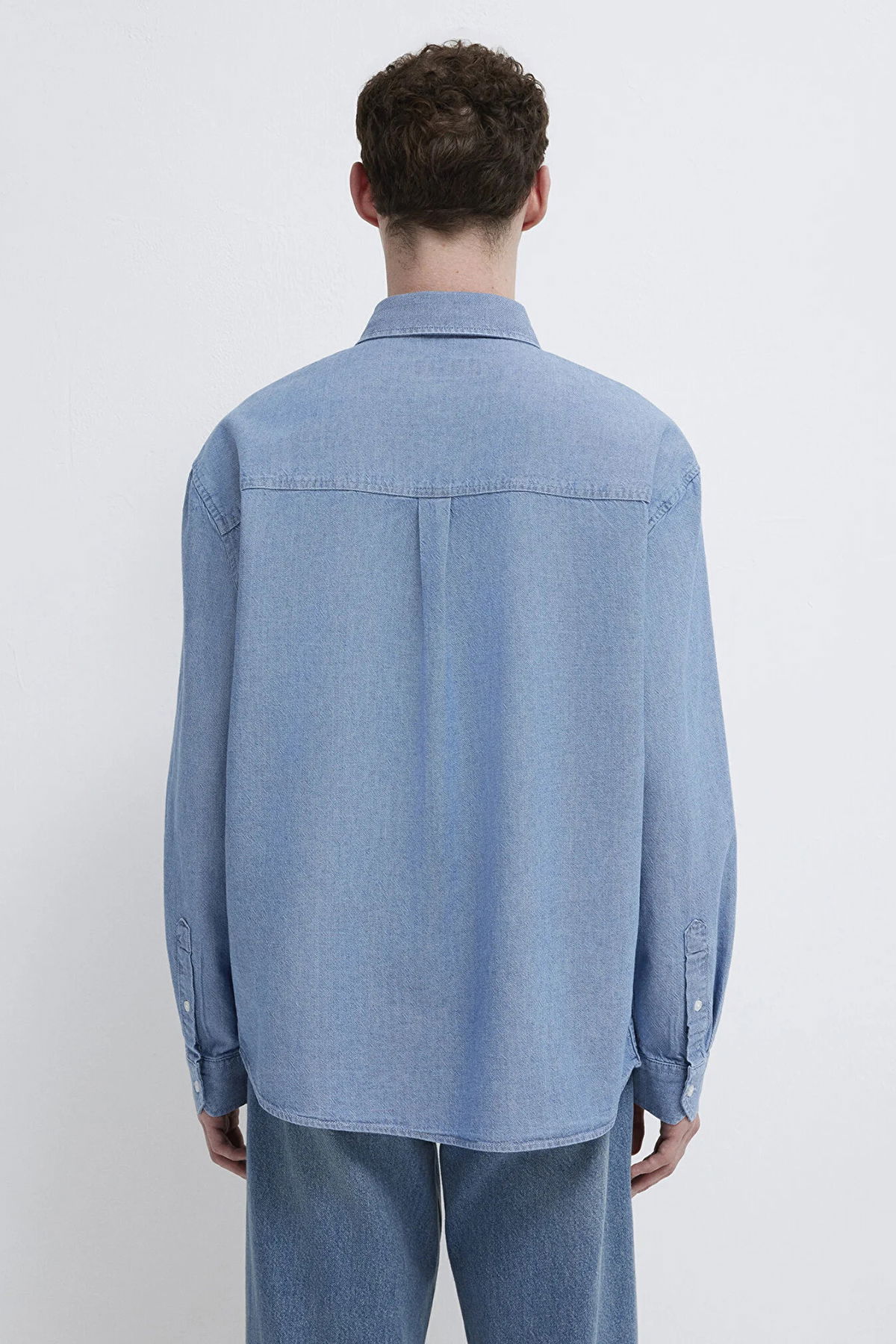 Mavi Erkek Nakışlı Uzun Kollu %100 Pamuk Gömlek M0211885 Indigo - 5