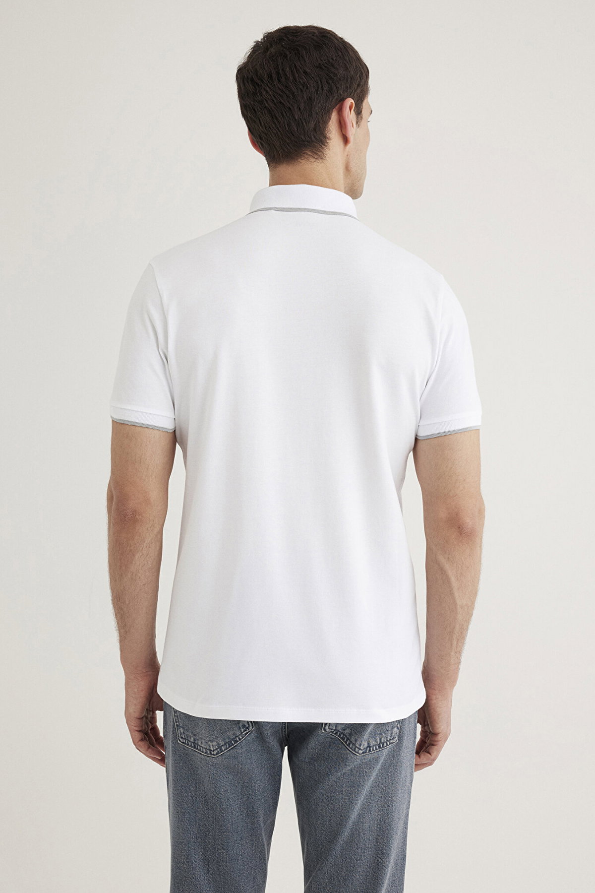 Mavi Erkek Yaka Detaylı Polo T-Shirt M062373 Beyaz - 4