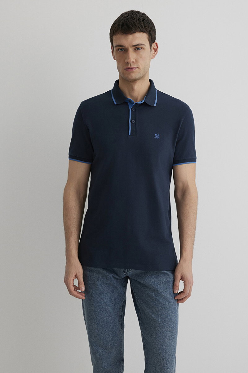 Mavi Erkek Yaka Detaylı Polo T-Shirt M062373 Gece Lacivert - 2