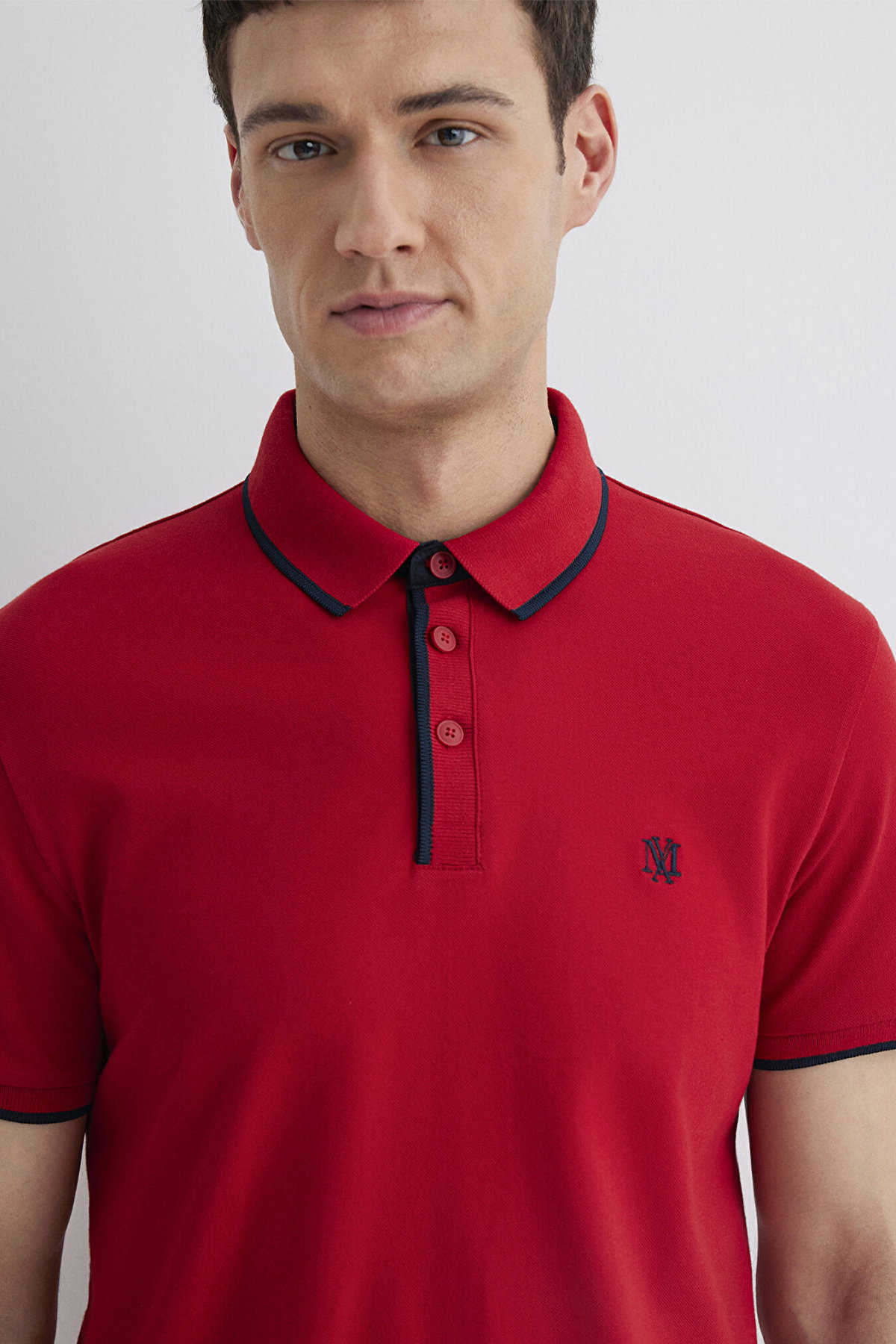 Mavi Erkek Yaka Detaylı Polo T-Shirt M062373 Kırmızı - 4