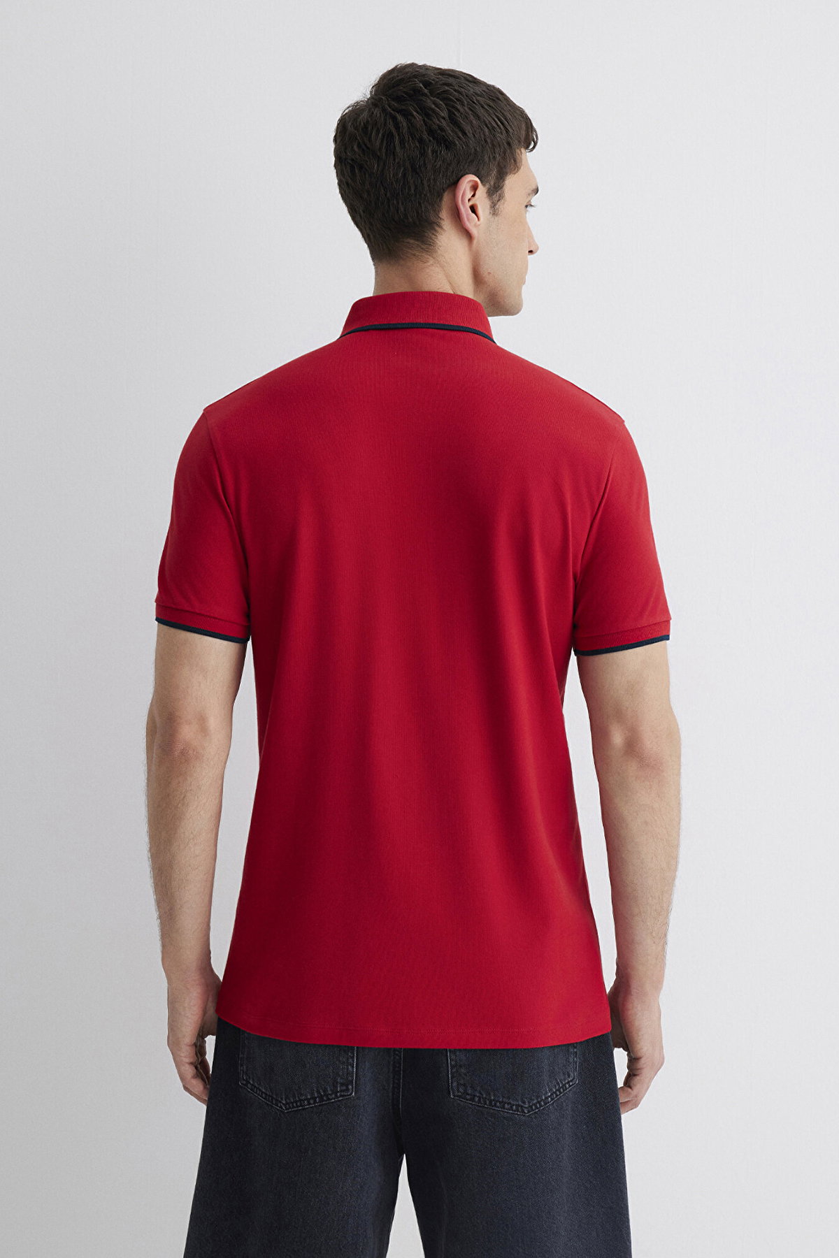Mavi Erkek Yaka Detaylı Polo T-Shirt M062373 Kırmızı - 5