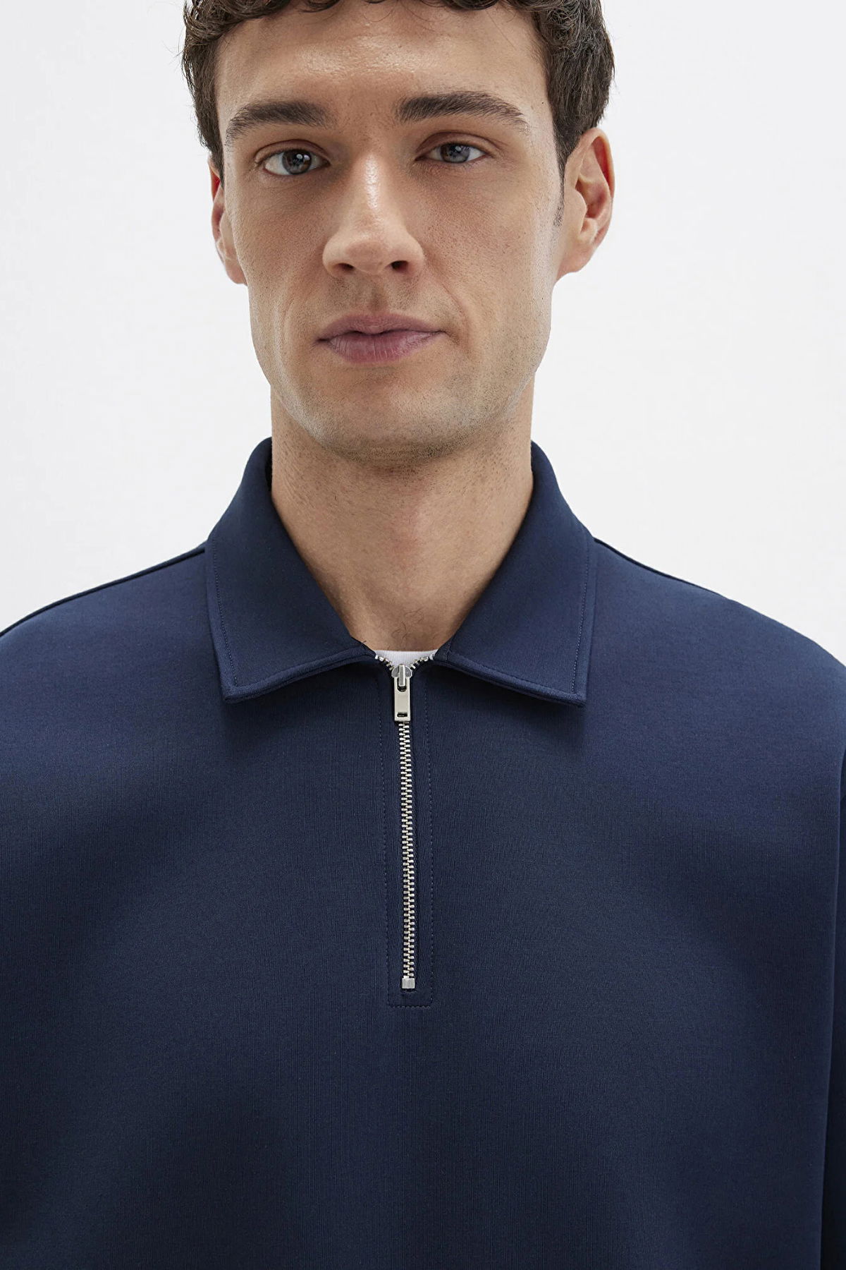 Mavi Erkek Yarı Fermuarlı Sweatshirt M0S10382 Lacivert - 3