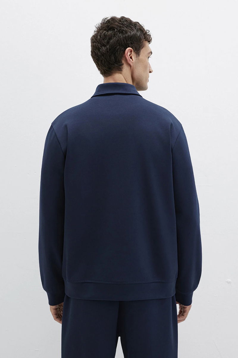 Mavi Erkek Yarı Fermuarlı Sweatshirt M0S10382 Lacivert - 5